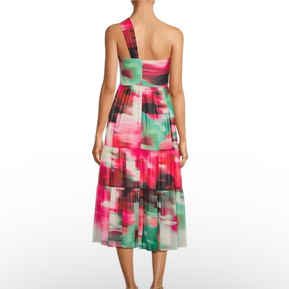 Belle Badgley Mischka One Shoulder Strap Midi Dress - Picture 14 of 14